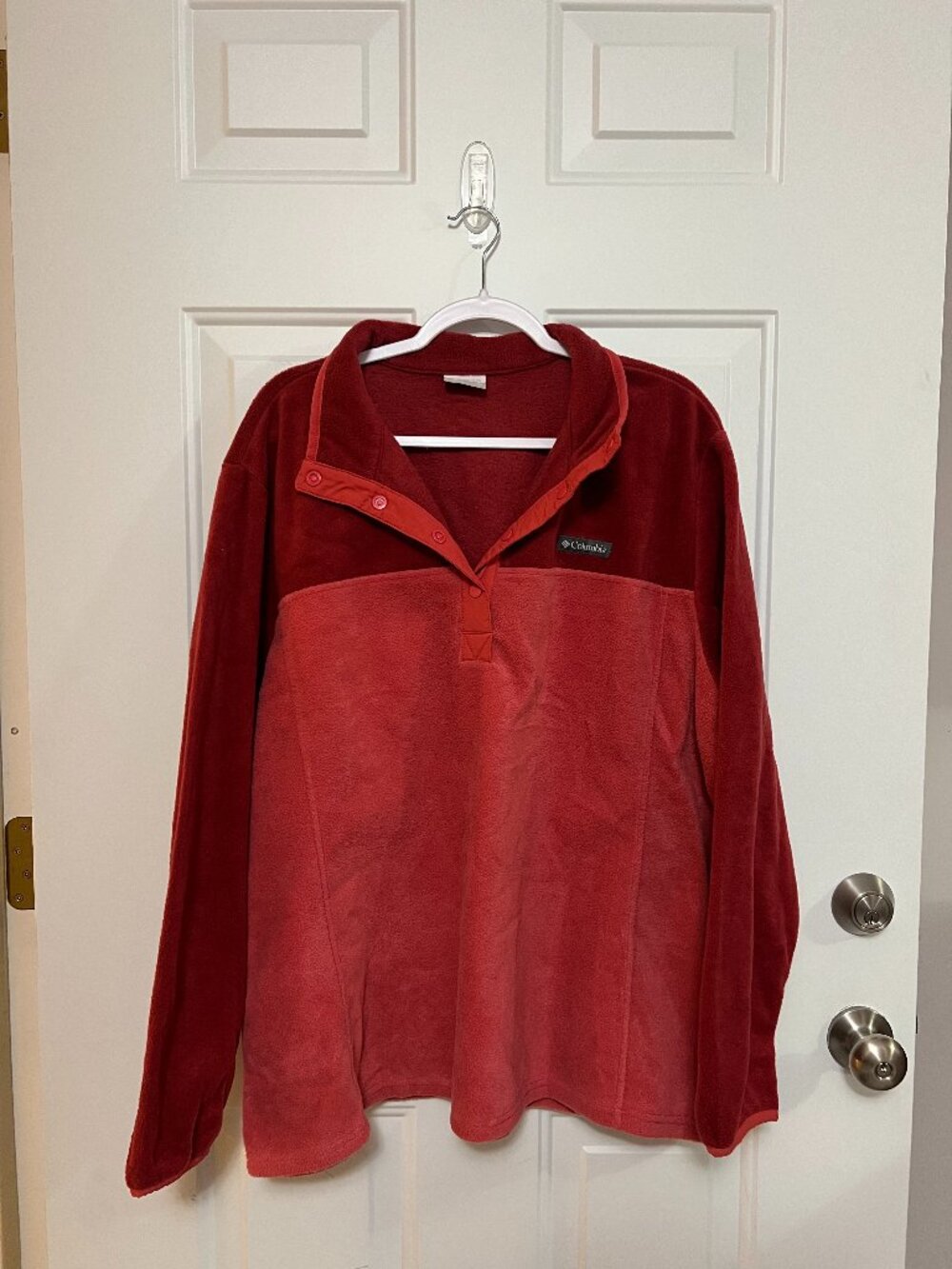 Columbia Benton Springs Half Snap Fleece Pullover Red Plus Size 3X